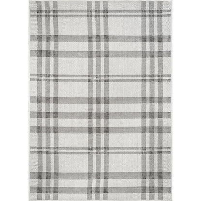CAMILSON Easy Jute Rug 10x14, Indoor Outdoor Off-White Color Fiber Area Rugs for Living Room Patio and Dining Room Rug, Checkred Boho Woven Design, Easy-Cleaning, Washable Outside Carpet (10 x 14)
