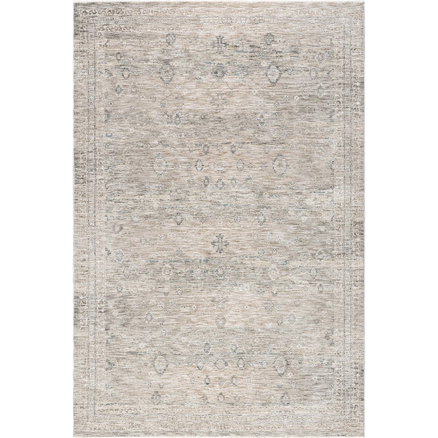 nuLOOM Ginebra Medallion 5x8 Area Rug for Living Room Bedroom Dining Room Kitchen, Beige/Light Grey