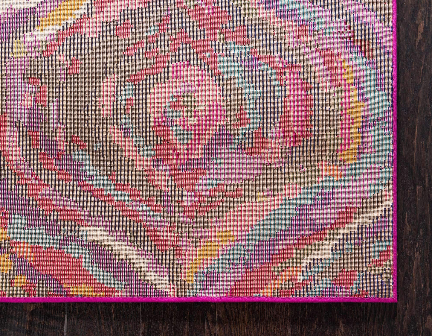 Unique Loom Estrella Collection Colorful, Abstract, Geometric, Gradient, Modern Area Rug (3' 3 x 5' 3 Rectangular, Multi/Pink)