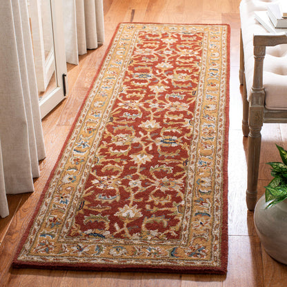 SAFAVIEH Classic Collection Accent Rug - 2'3" x 4', Rust & Camel, Handmade Traditional Oriental Wool, Ideal for High Traffic Areas in Entryway, Living Room, Bedroom (CL758K)
