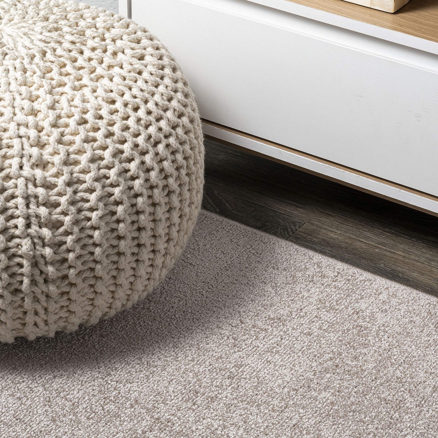 JONATHAN Y Haze Solid Low-Pile Beige 3x5 Oval Indoor Area Rug, Coastal,Bohemian,Minimalist,Classic, Easy-Cleaning for Living Room,Bedroom,Kitchen,Pet Friendly,Non-Shedding (SEU100G-3OV)