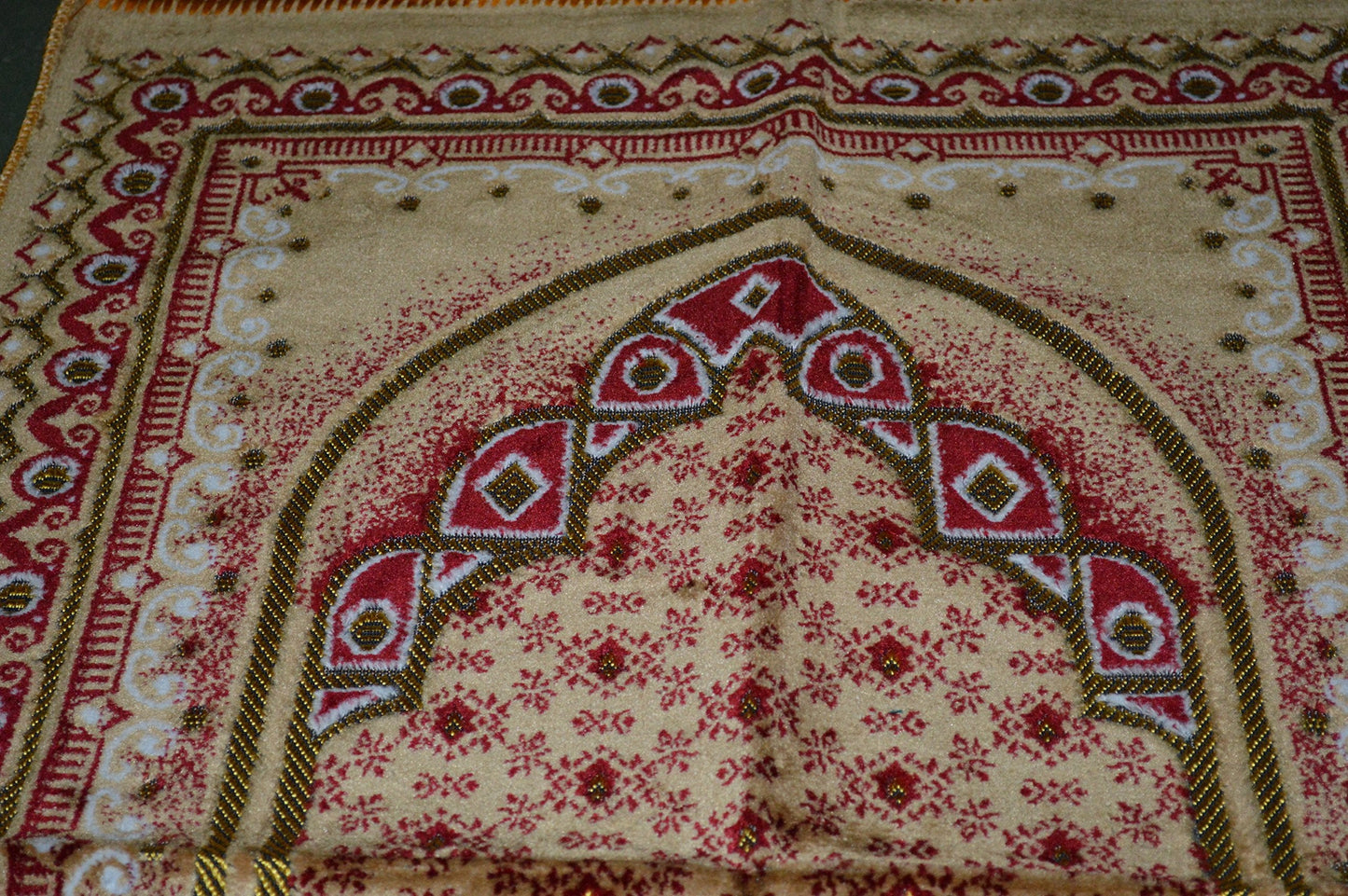 Prayer Rug Carpet Islamic Muslim Salah Meditation Mat Turkish Exquisite Beige