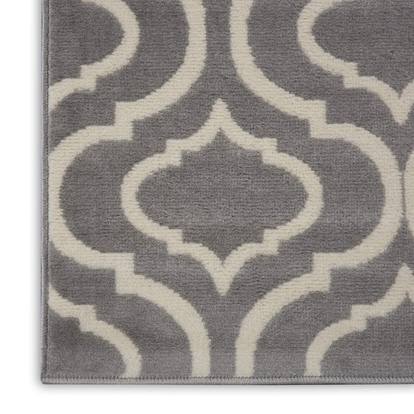 Nourison Home Jubilant Grey 2'3" x 7'3" Area Rug - Easy Clean, Non Shedding, Bed Room, Living Room, Dining Room, Kitchen (7' Runner)