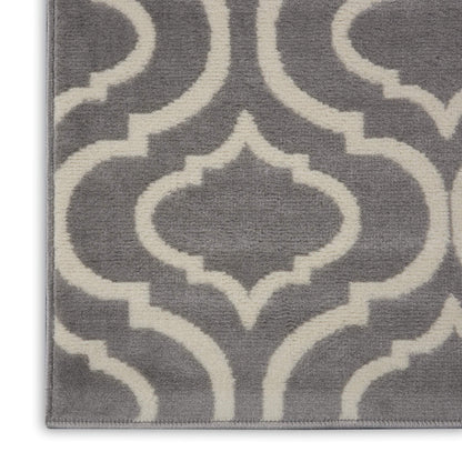 Nourison Home Jubilant Grey 2'3" x 7'3" Area Rug - Easy Clean, Non Shedding, Bed Room, Living Room, Dining Room, Kitchen (7' Runner)