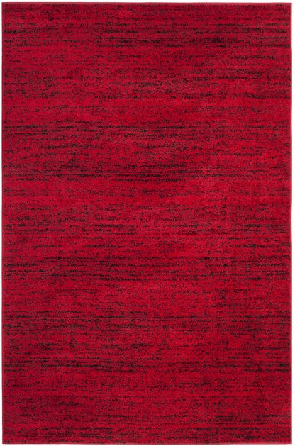 SAFAVIEH Adirondack Collection Area Rug - 5'1" x 7'6", Red & Black, Modern Abstract Design, Non-Shedding & Easy Care, Ideal for High Traffic Areas in Living Room, Bedroom (ADR117F)
