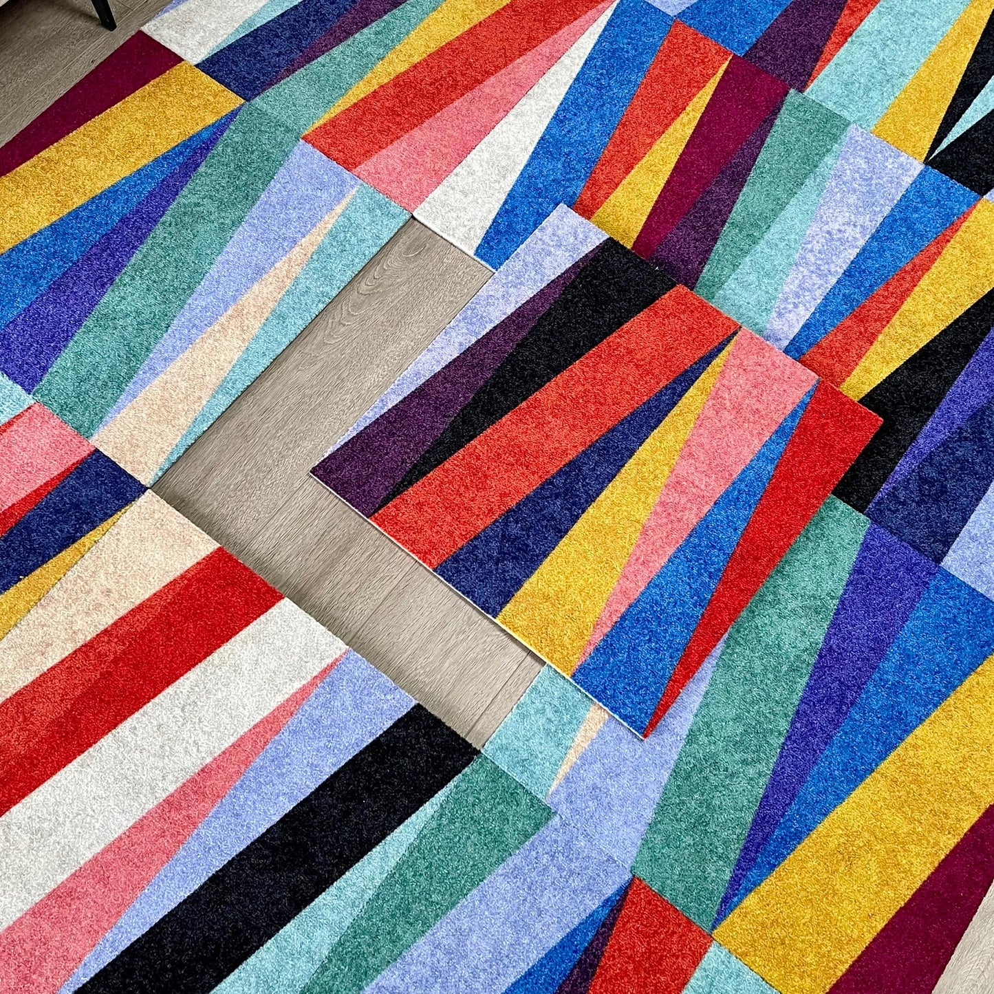 Candockway Carpet Tiles Peel and Stick, Squares Anti-Slip Carpet Floor Tile 12 Pcs 15.75'' x 15.75'', 0.38'' Thick, Reusable Waterproof Carpets for Living Room Bedroom