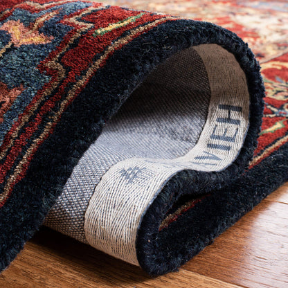 SAFAVIEH Heritage Collection Accent Rug - 4' x 6', Red & Multi, Handmade Traditional Oriental Wool, Ideal for High Traffic Areas in Entryway, Living Room, Bedroom (HG926A)