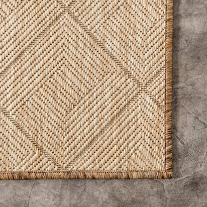 Nuloom Outdoor Performance Ray Brown/Ivory, 3'6" x 5', Solid, Soft and Textured, High Traffic, Stain Resistant, Easy Clean, Durable Area Rug for Indoor/Outdoor Patio, Deck, Porch, Garden, Courtyard