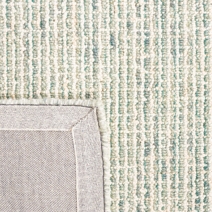 SAFAVIEH Abstract Collection Area Rug - 10' x 14', Green & Ivory, Handmade Wool, Ideal for High Traffic Areas in Living Room, Bedroom, Dining (ABT484Y-10)