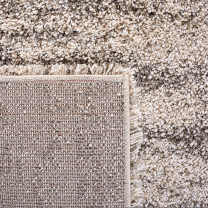 SAFAVIEH Hudson Shag Collection Area Rug - 5'3" x 7'6", Ivory & Grey, Modern Design, Non-Shedding & Easy Care, 2-inch Thick Ideal for High Traffic Areas in Living Room, Bedroom (SGH206A)