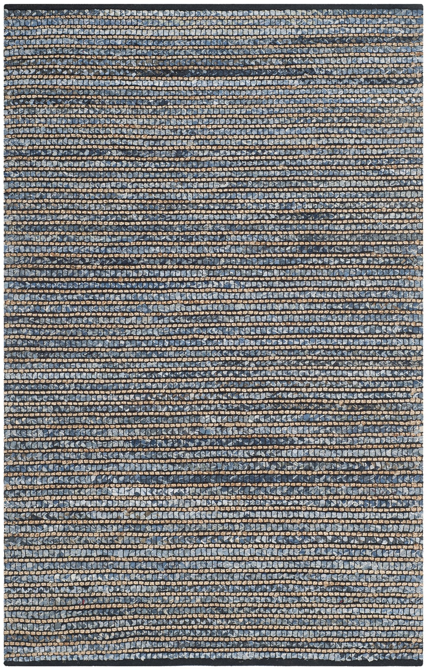 SAFAVIEH Cape Cod Collection Accent Rug - 3' x 5', Blue, Handmade Flat Weave Braided Cotton & Jute, Ideal for High Traffic Areas in Entryway, Living Room, Bedroom (CAP365A)