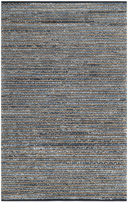 SAFAVIEH Cape Cod Collection Accent Rug - 3' x 5', Blue, Handmade Flat Weave Braided Cotton & Jute, Ideal for High Traffic Areas in Entryway, Living Room, Bedroom (CAP365A)