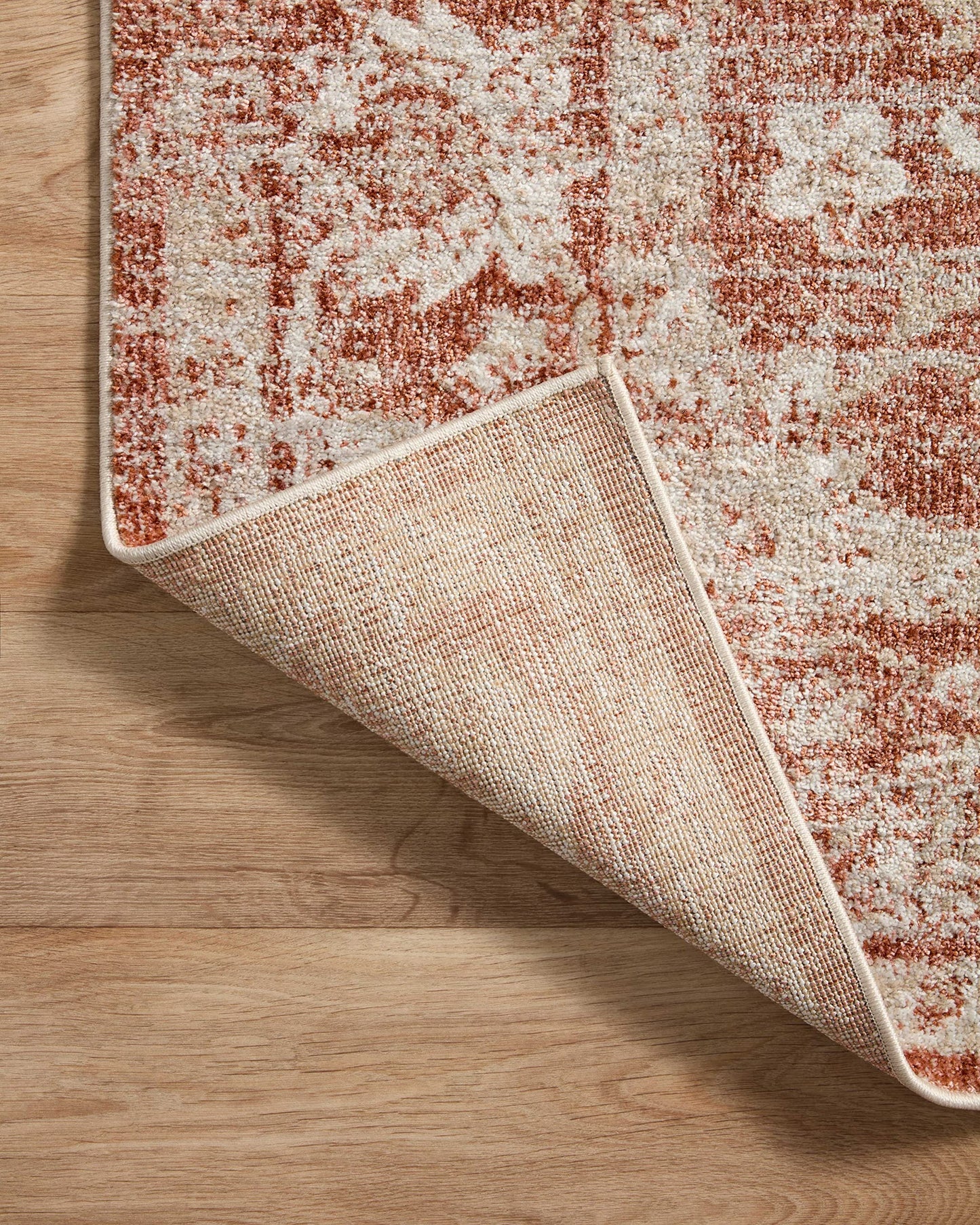 Loloi Odette Collection ODT-03 Rust/Ivory 5'-3" x 7'-9" Area Rug