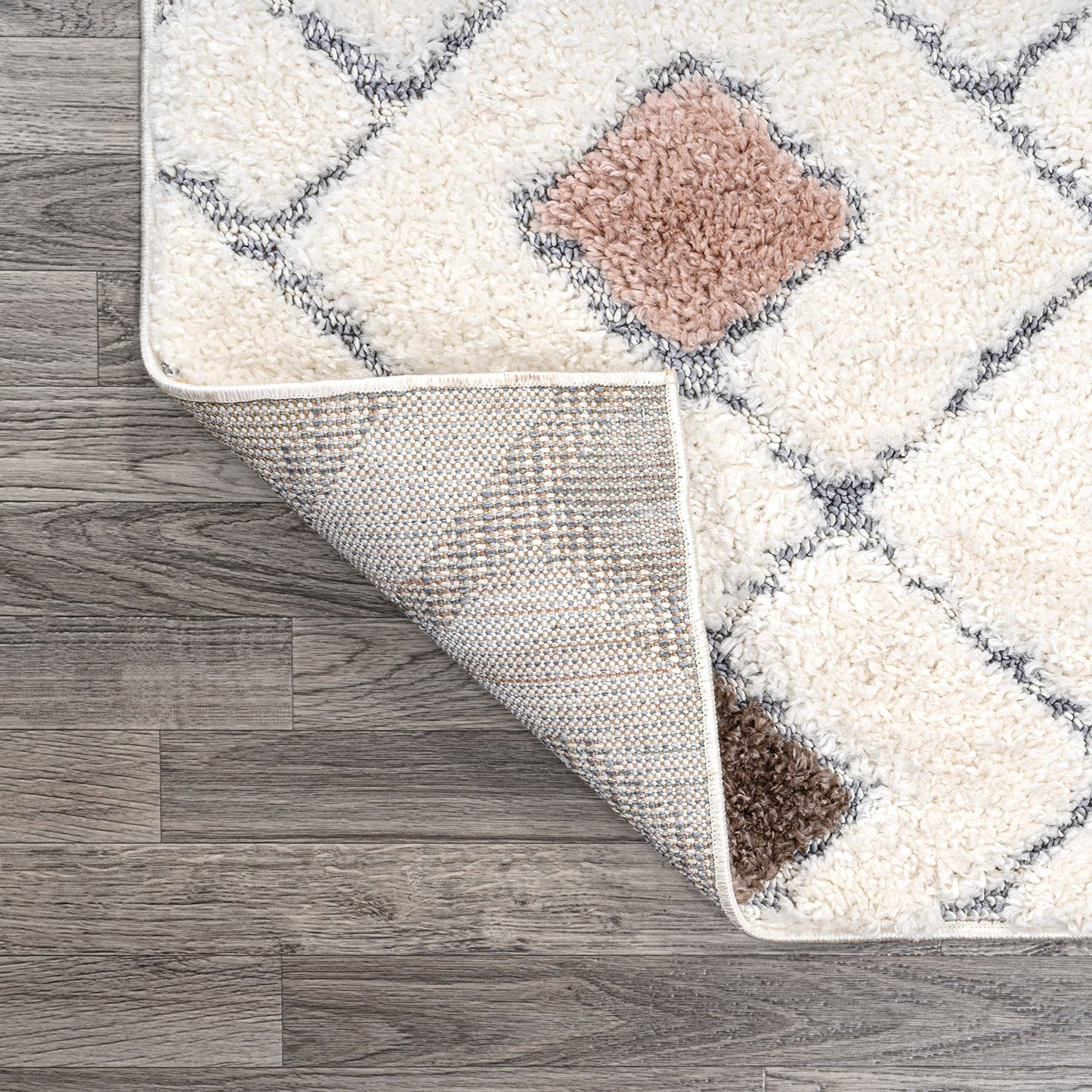 JONATHAN Y Trellis High-Low Multi/Cream Indoor Area Rug 4X6 ft, Astrid Retro for Living Room, Bedroom, Kitchen, Office, Easy-Cleaning, High Traffic, Pet-Friendly, Non-Shedding SNT103A-4