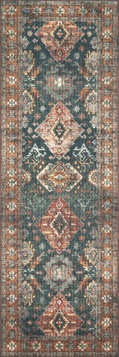 Loloi Skye Collection SKY-10 Sea/Rust 9'-0" x 12'-0" Area Rug
