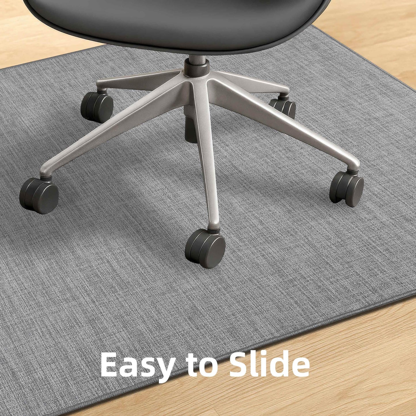 CNNJ Office Chair Mat for Hardwood Floors,Thick Rubber Mat – Heavy Duty Anti-Slip Protection for Rolling Chairs, Home Office Desk Rug (Dark Grey, 36"×48")
