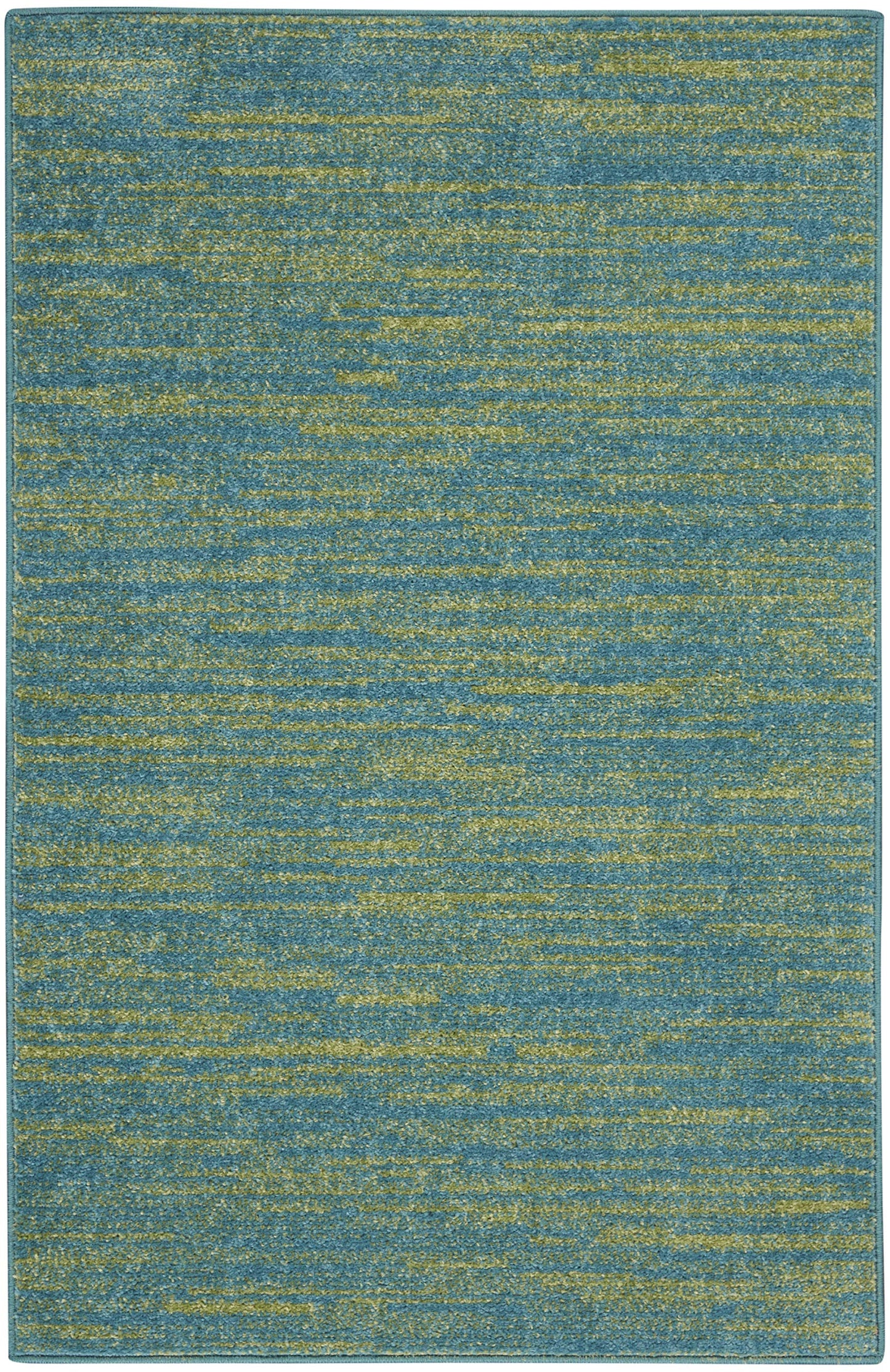 Nourison Home Nourison Essentials Blue Green 2' x 4' Area Rug - Easy Clean, Non Shedding, Bed Room, Living Room, Dining Room, Kitchen (2' x 4')