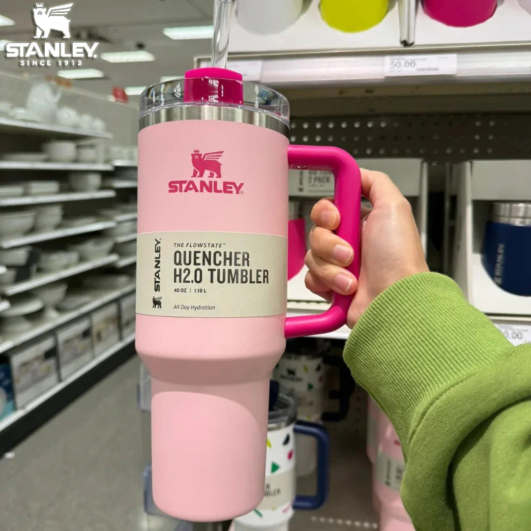 KT PINK Stanley Quencher H2.0 Tumbler – 40 oz Travel Cup