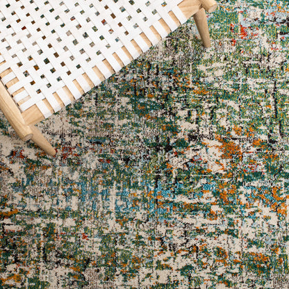 SAFAVIEH Area Rug 8x10 - Madison Collection - Large - Green & Turquoise, Modern Abstract Design, Non-Shedding & Easy Cleaning, Ideal for Living Room, Bedroom, Office, Dining Space (MAD460Y)