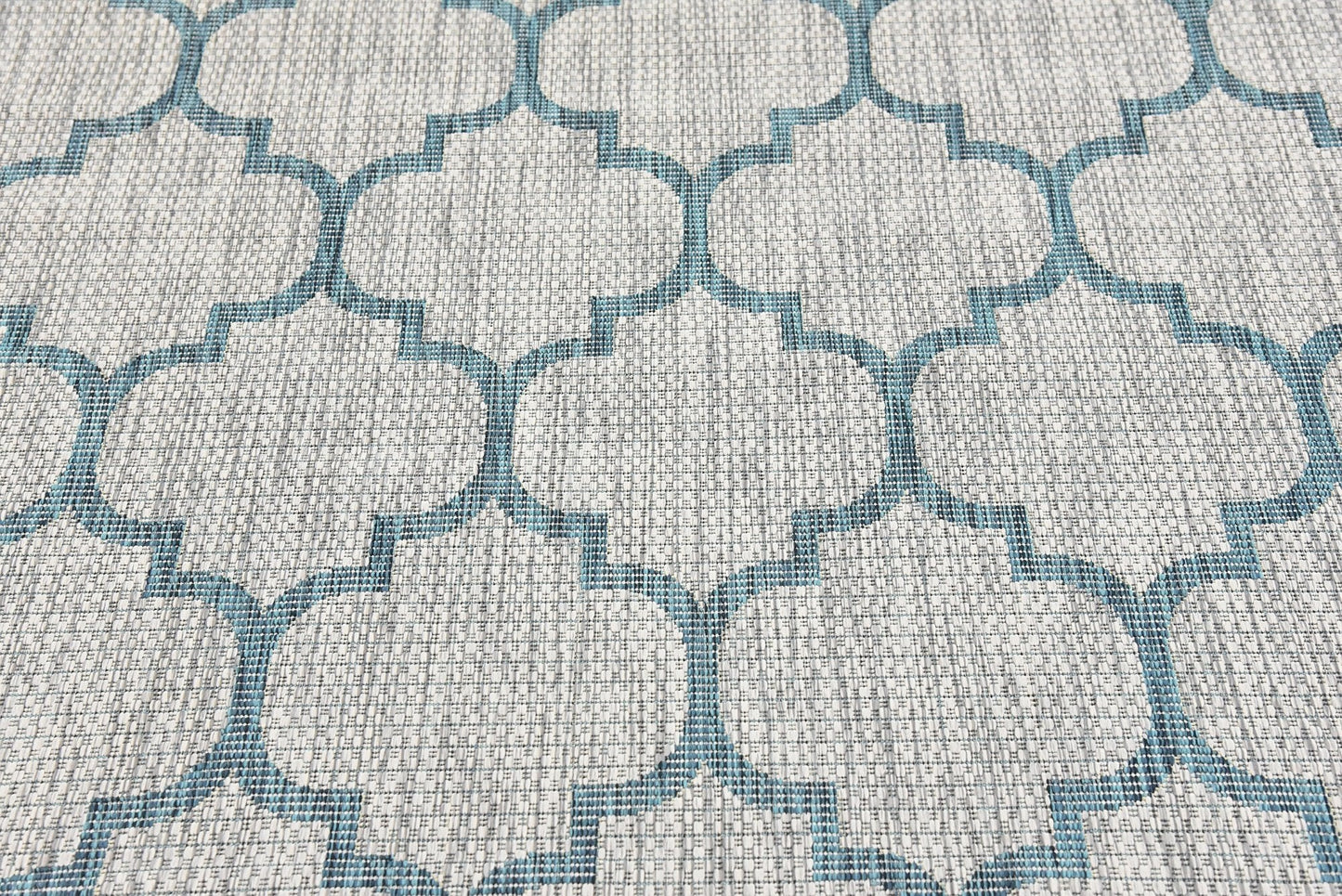 Unique Loom Outdoor Trellis Collection Area Rug (5' 3" x 8' Rectangle, Gray/ Ivory)