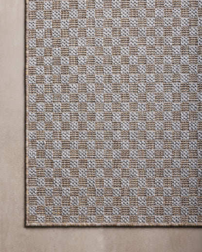 Loloi Amber Lewis Topanga Collection TOP-02 Natural/Silver 6'-7" x 9'-4" Indoor/Outdoor Area Rug