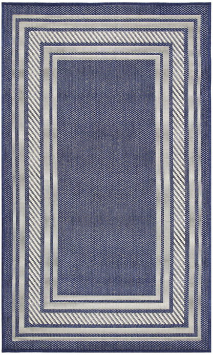 Nourison Home Horizon Indoor/Outdoor Navy 3' x 5' Area Rug - Easy Clean, Non Shedding, Bed Room, Living Room, Dining Room, Kitchen (3' x 5')