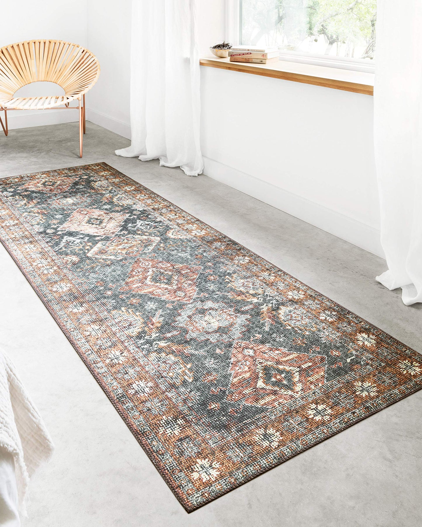 Loloi Skye Collection SKY-10 Sea/Rust 9'-0" x 12'-0" Area Rug