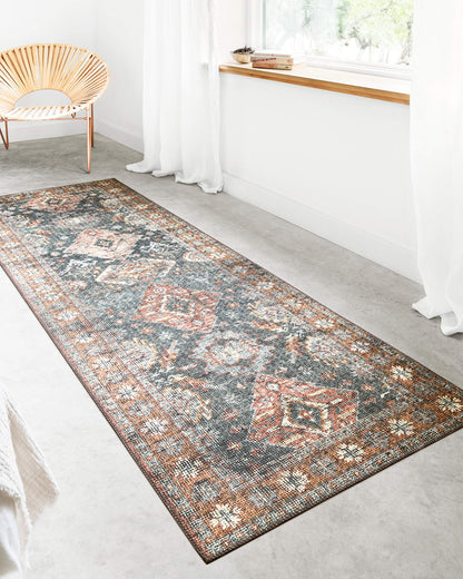Loloi Skye Collection SKY-10 Sea/Rust 9'-0" x 12'-0" Area Rug