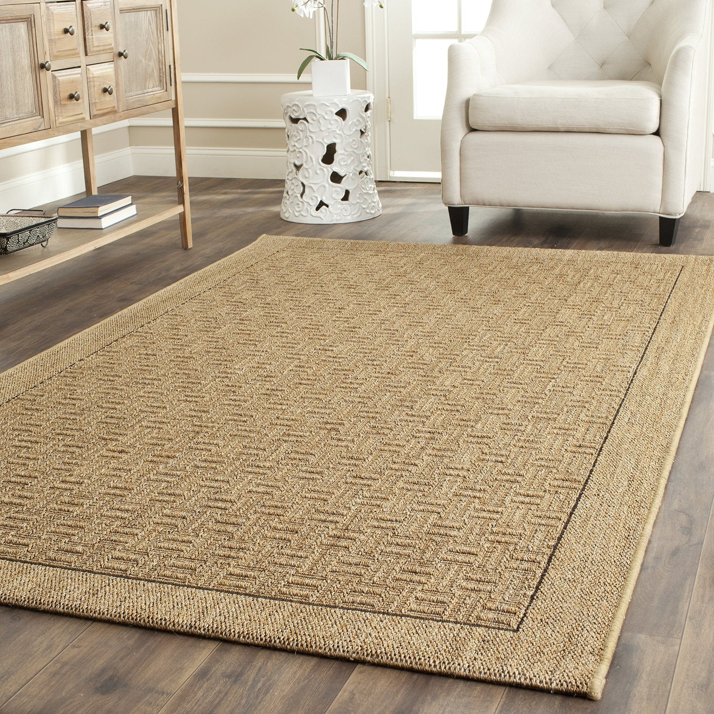 SAFAVIEH Palm Beach Collection Area Rug - 9' x 12', Natural, Sisal Design, Non-Shedding & Easy Care, Ideal for High Traffic Areas in Living Room, Bedroom (PAB359A)