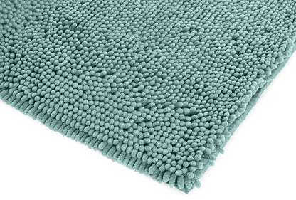 Amazon Basics Bathroom Rugs, Extra Soft Absorbent Shag Bath Rugs, Non-Slip Backing, Quick Drying, Machine Washable, Plush Comfort for Bathroom Floor, Tub and Shower, 21" x 34", Seafoam Green
