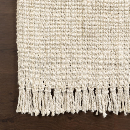 Nuloom Daniela Off-White, 6' x 9', Handmade, Jute, Tassel, Soft and Textured, High Traffic, Stain Resistant, Easy Clean, Durable Area Rug for Bedroom, Living Room, Dining Space, Foyer, Entryway