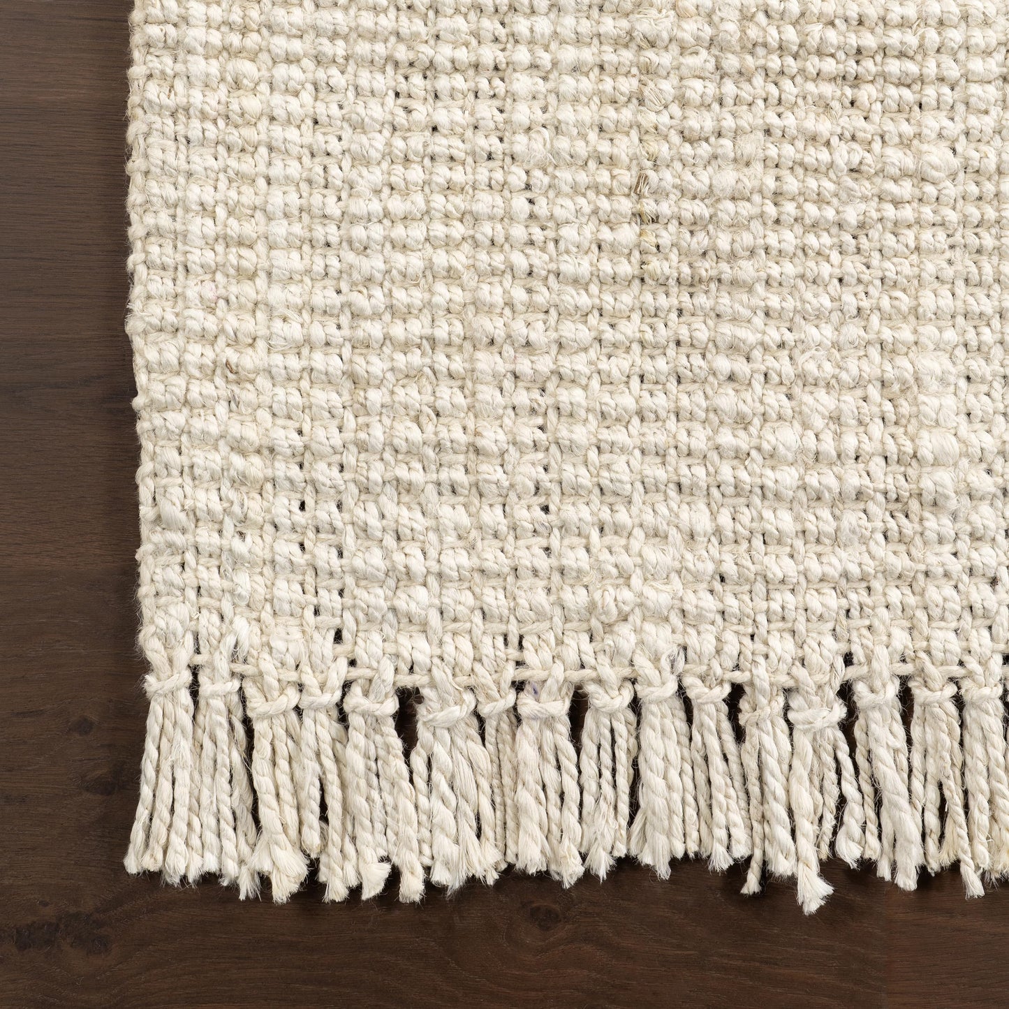Nuloom Daniela Off-White, 3' x 5', Handmade, Jute, Tassel, Soft and Textured, High Traffic, Stain Resistant, Easy Clean, Durable Area Rug for Bedroom, Living Room, Dining Space, Foyer, Entryway