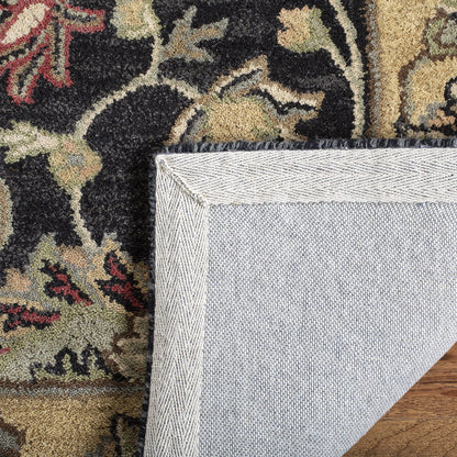 SAFAVIEH Heritage Collection 3' x 5' Charcoal / Gold HG343E Handmade Traditional Oriental Premium Wool Area Rug