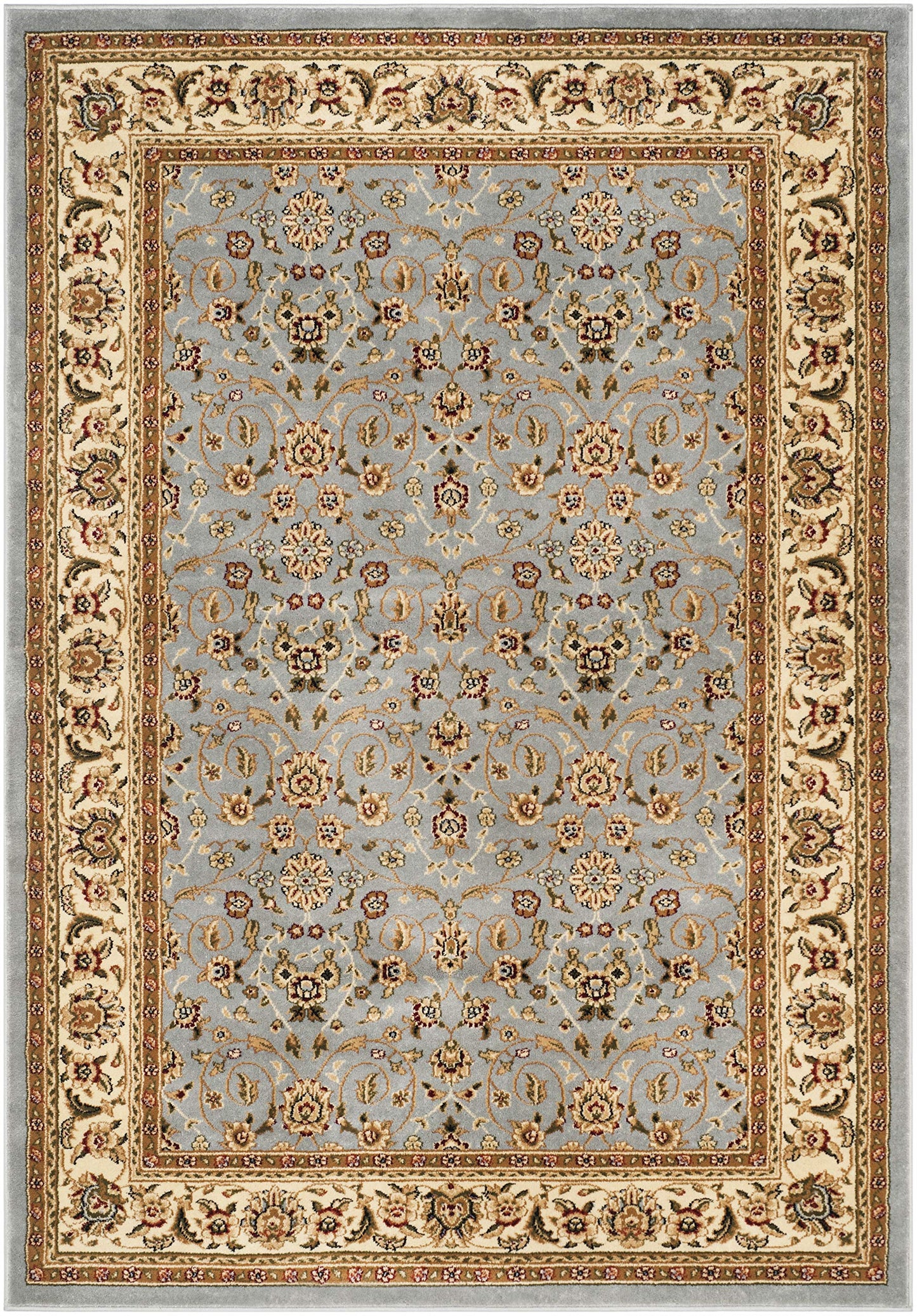 SAFAVIEH Lyndhurst Collection Area Rug - 5'3" x 7'6", Light Blue & Ivory, Traditional Oriental Design, Non-Shedding & Easy Care, Ideal for High Traffic Areas in Living Room, Bedroom (LNH312B)