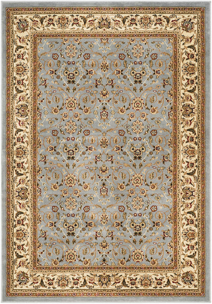 SAFAVIEH Lyndhurst Collection Area Rug - 5'3" x 7'6", Light Blue & Ivory, Traditional Oriental Design, Non-Shedding & Easy Care, Ideal for High Traffic Areas in Living Room, Bedroom (LNH312B)