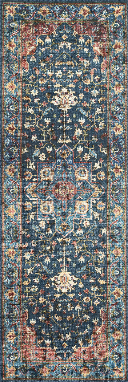 Loloi Skye Collection SKY-08 Denim/Brick 9'-0" x 12'-0" Area Rug