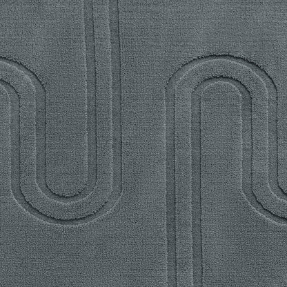 Amazon Basics Indoor Area Rugs, Soft-Touch Washable Home Decor Carpet for Living Room Bedroom, 7' L × 5' W, Modern Dark Grey
