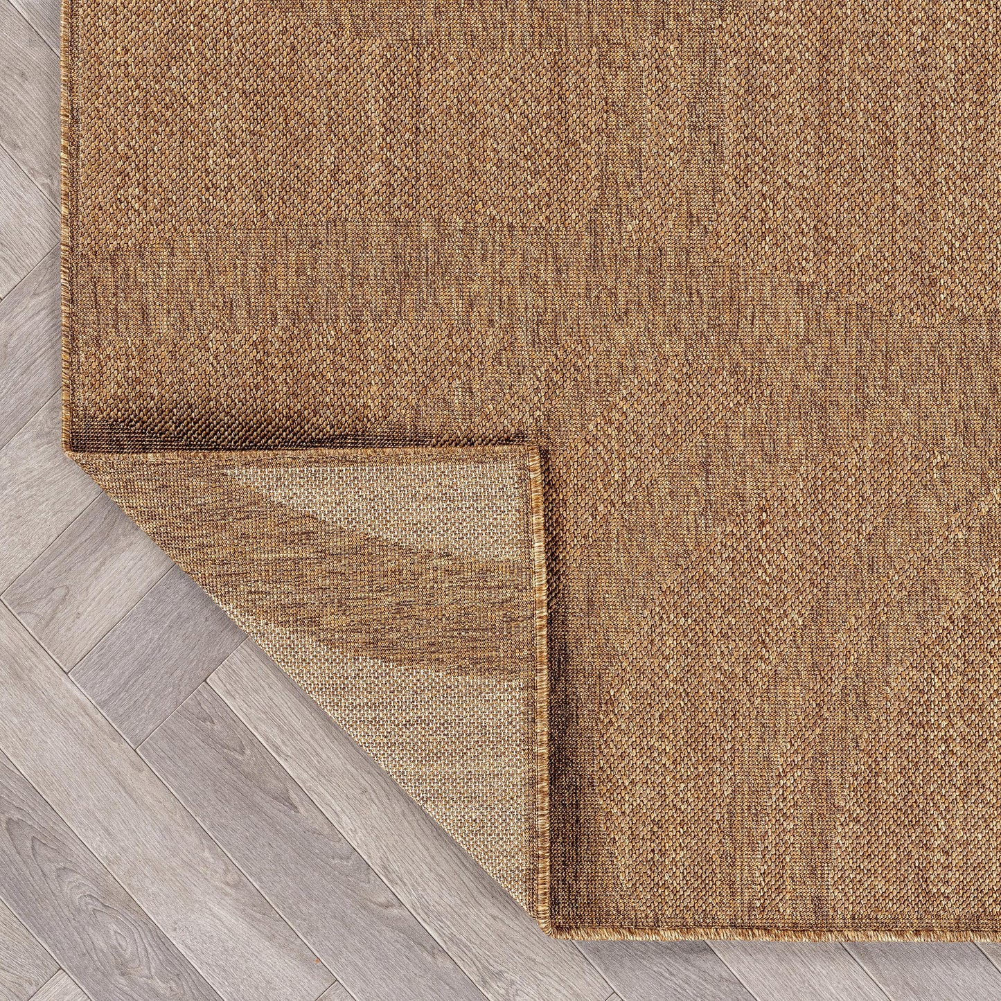 Rugshop Abstract Indoor Outdoor Flat Woven Area Rug,Natural Jute-Style,Easy-Care Patio Rug for Backyard Porch Deck Balcony, 6'6" x 9' Natural/Jute