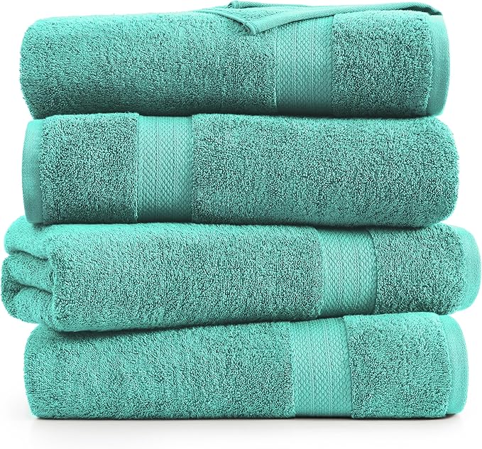 LANE LINEN Bathroom Towels Set- 100% Cotton Luxury Bath Towels