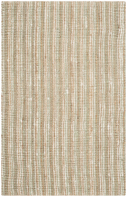 SAFAVIEH Area Rug 4x6 - Natural Fiber Collection - Sage & Natural Brown, Handmade Jute, Farmhouse Style, Chunky Textured Thick Pile (NF447S)