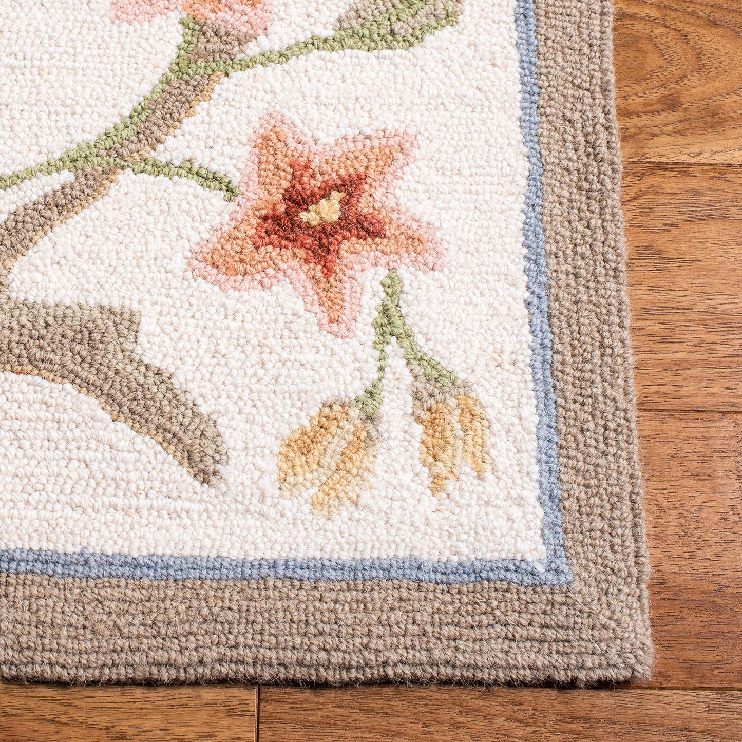 SAFAVIEH Chelsea Collection Area Rug - 9' x 12', Ivory, Hand-Hooked French Country Wool, Ideal for High Traffic Areas in Living Room, Bedroom (HK248A)