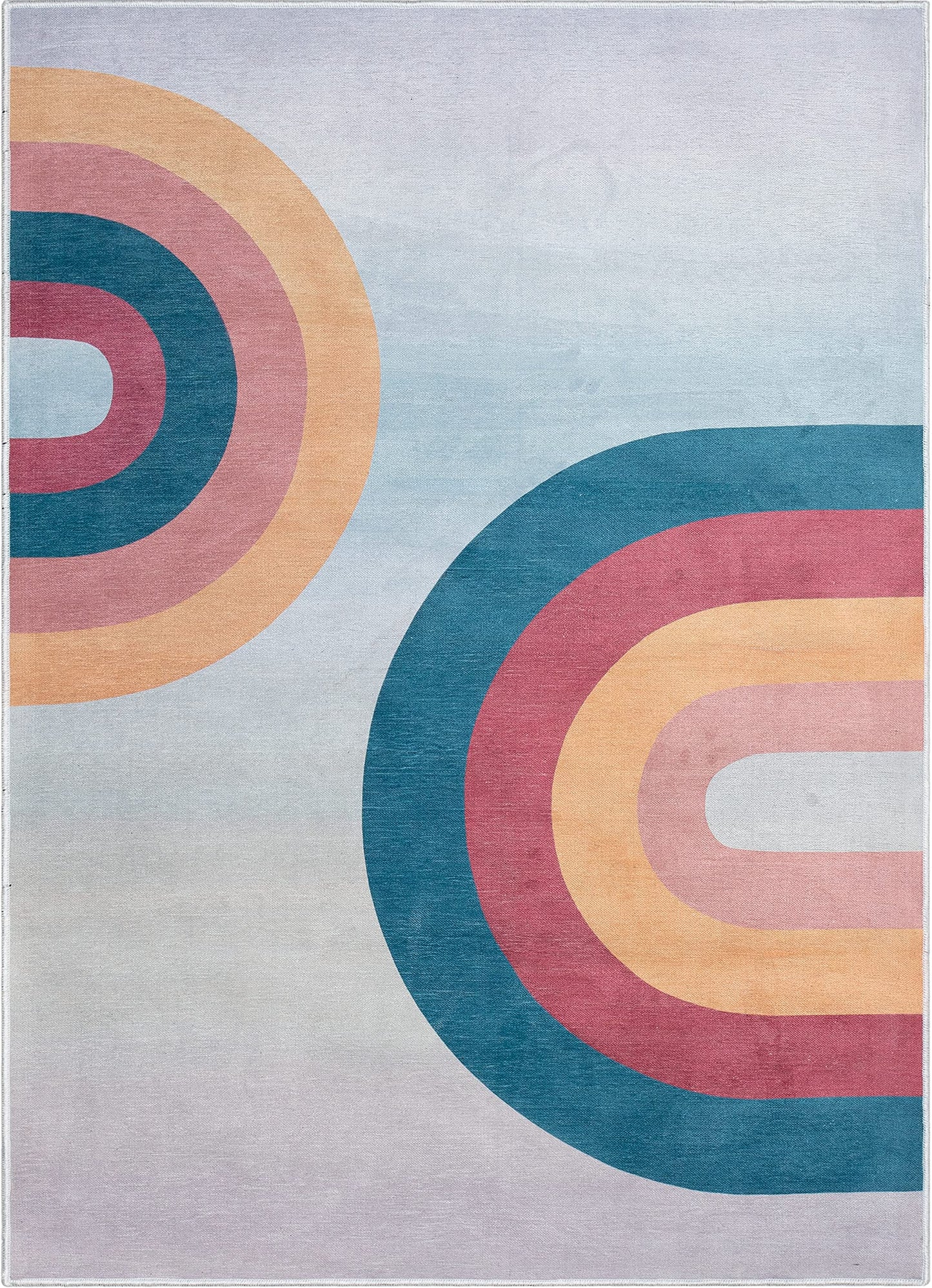 Well Woven Kids Rugs Kaleidoscope Rainbow 7'7" x 9'10" Multi Color Modern Distressed Flat-Weave Area Rug