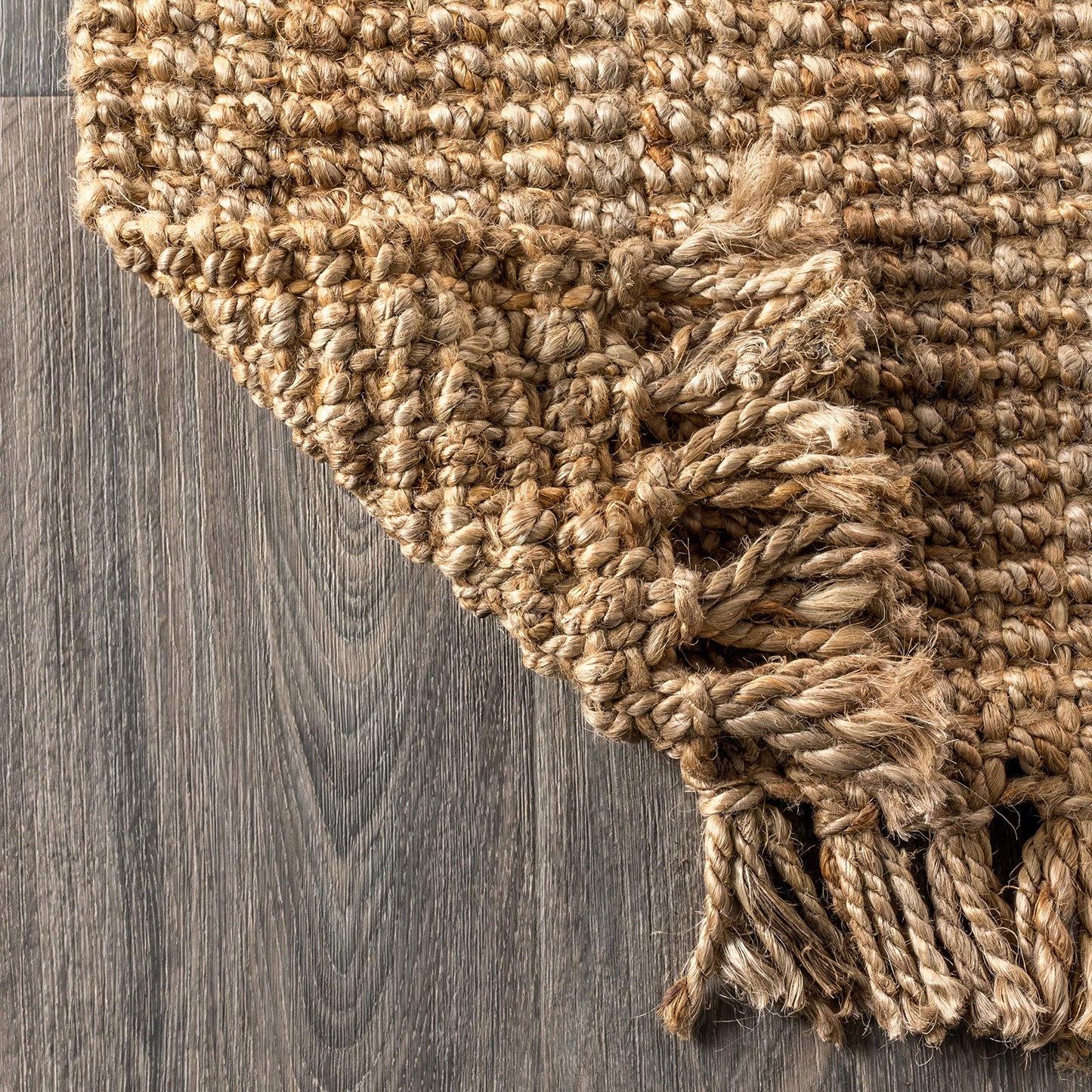 JONATHAN Y Handwoven Jute Fringe Natural Runner Rug, 2x8, Pata, Bohemian, Rustic, Cottage, Easy-Cleaning for Living Room, Bedroom, Kitchen, Non-Shedding (NRF103A-2)