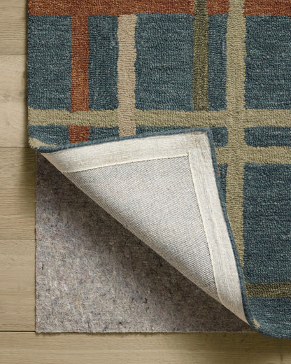 Loloi Magnolia Home by Joanna Gaines Waylon Collection WAY-01 Denim/Multi 2'-6" x 7'-6" Runner Rug