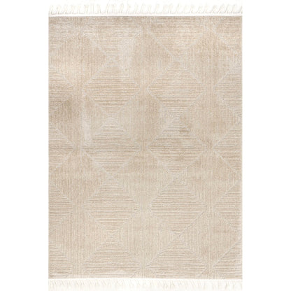 Nuloom Kerry Beige, 7'10" x 10', Geometric, Soft and Cozy, High Traffic, Stain Resistant, Easy Clean, Durable Area Rug for Bedroom, Living Room, Dining Space, Den, Foyer, Entryway