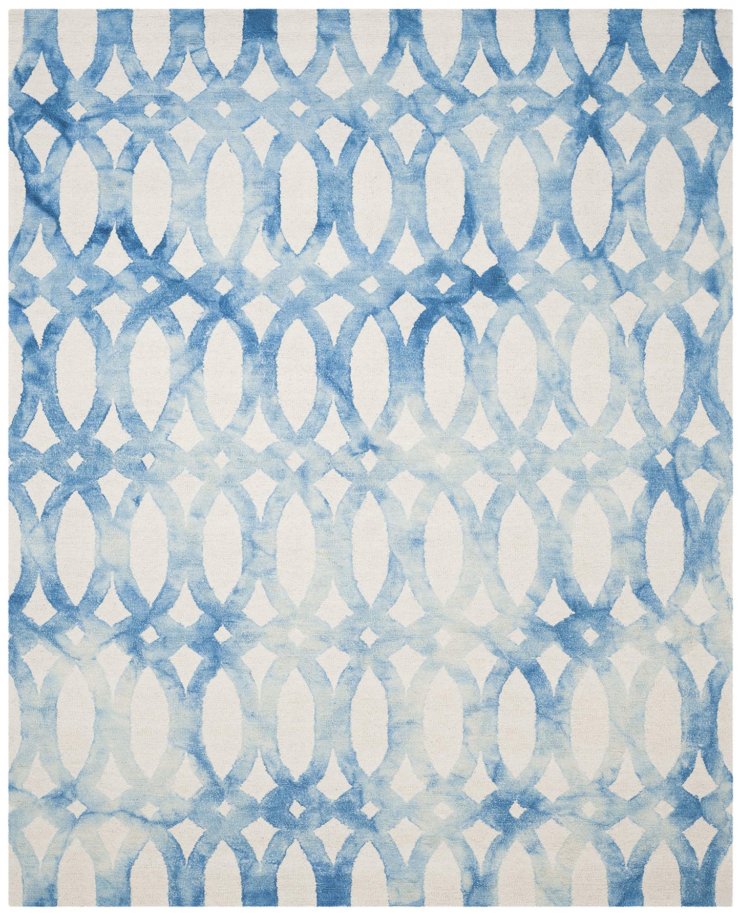SAFAVIEH Dip Dye Collection 9' x 12' Ivory/Blue DDY675A Handmade Moroccan Watercolor Premium Wool Area Rug