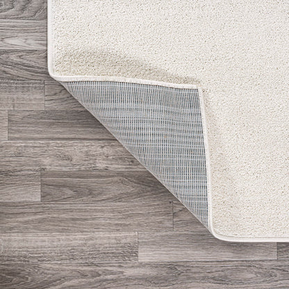 JONATHAN Y Haze Solid Low-Pile Cream Indoor Area Rug 4x6, Coastal,Bohemian,Minimalist,Classic, Easy-Cleaning for Living Room,Bedroom,Kitchen,Pet Friendly,Non-Shedding (SEU100T-4)