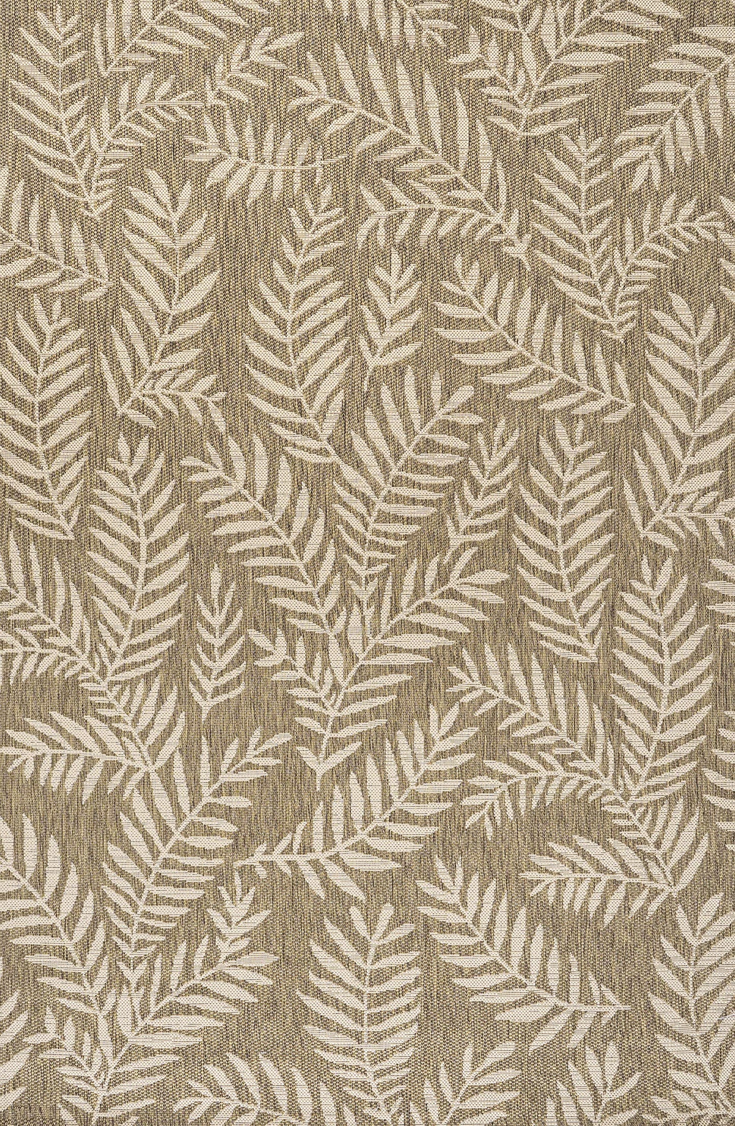 JONATHAN Y Palm Frond Indoor Outdoor Area Rug 8X10 Brown/Beige, Nevis for Backyard, Patio, Porch, Easy-Cleaning, High Traffic, Pet-Friendly, Non-Shedding (SMB119A-8)