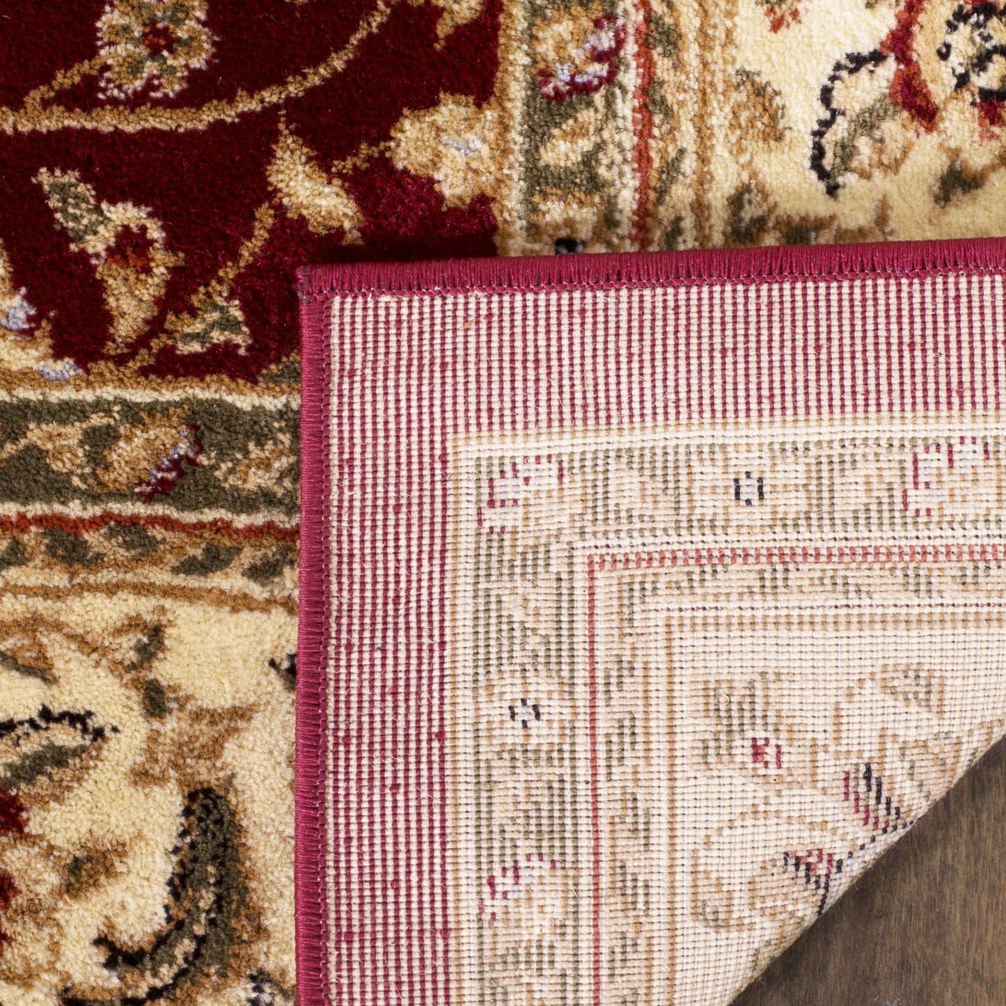 SAFAVIEH Lyndhurst Collection Area Rug - 10' x 14', Red & Ivory, Traditional Oriental Design, Non-Shedding & Easy Care, Ideal for High Traffic Areas in Living Room, Bedroom (LNH312A)