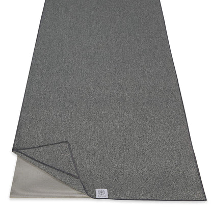 Gaiam Yoga Towel - Mat Sized Active Dry Non Slip Moisture Wicking Sweat Absorbent Microfiber Hot Yoga Towel for Women & Men | Stay-Put Corner Pockets (70" Long x 26" Wide)
